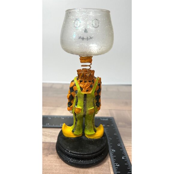 Halloween Decorative Candle Holder With Skeleton Clown Design - Picture 3 of 3